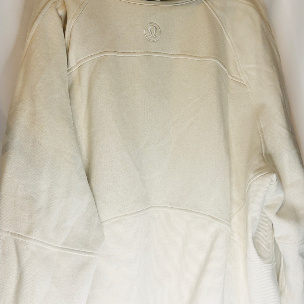 Lululemon Athletica Scuba Oversized Funnel Neck Heathered Bone Sz. XL/ XXL - Picture 10 of 12